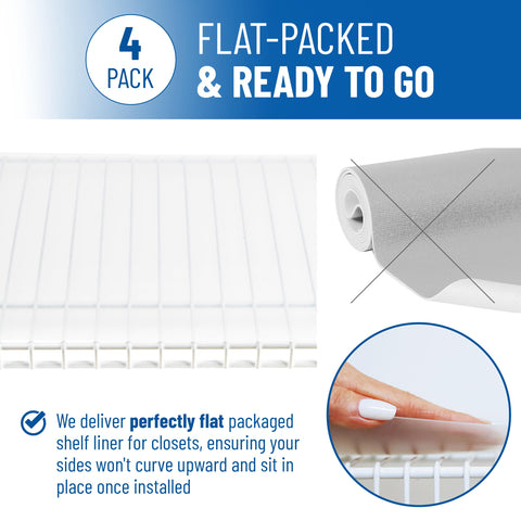 Sterling Shelf Liner trim-to-size 12x48 clear, easy to cut to fit your shelves.