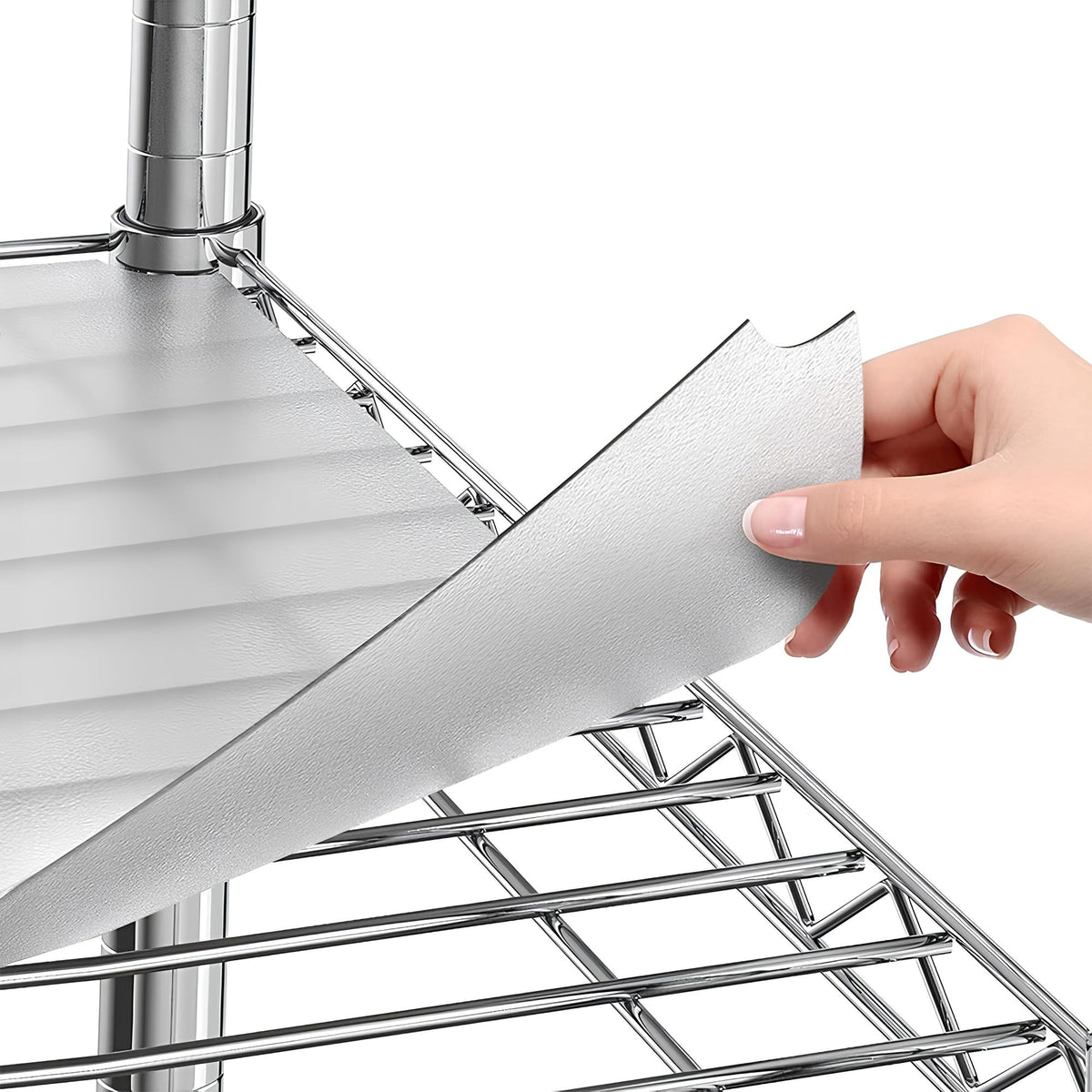 Sterling Shelf Liners wire rack covers 18x48 clear set of 4 protects shelves and helps prevent spills