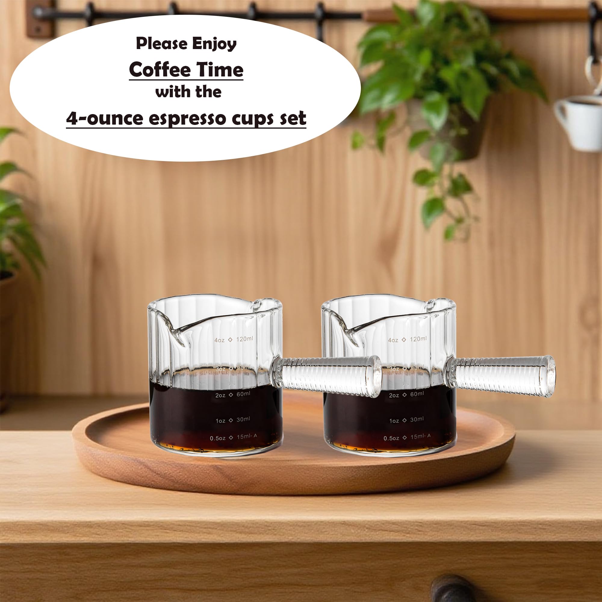 Steviieden espresso cups ideal for milk froth and crema layers.