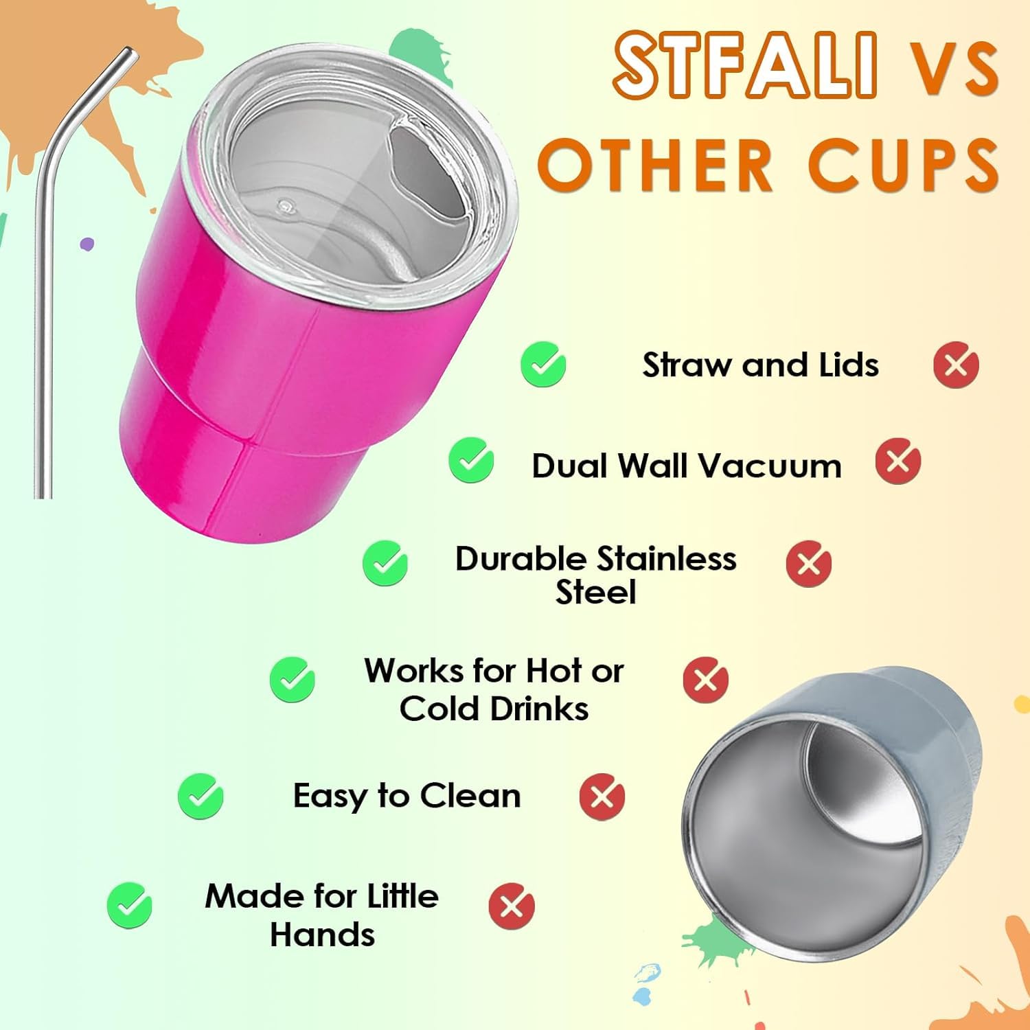 STFALI double-wall stainless steel shot glass preserves temperature for hours during travel
