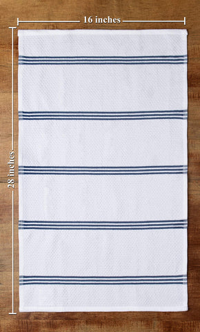 Sticky Toffee towels set includes solid and stripe varieties to match decor