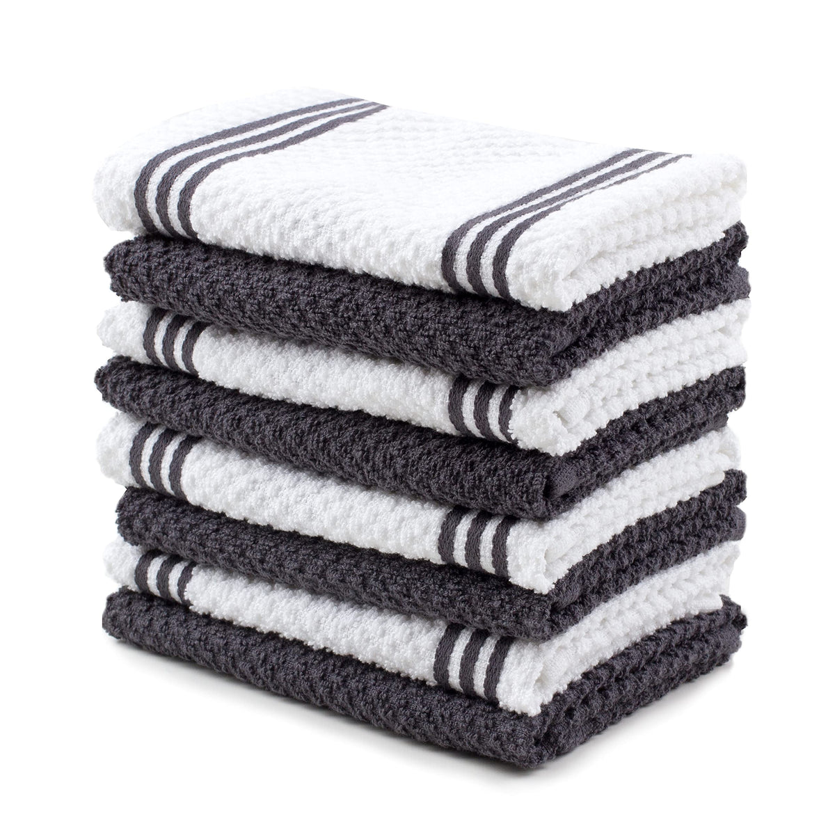 Sticky Toffee dishcloth set eight in gray and white for everyday cleaning