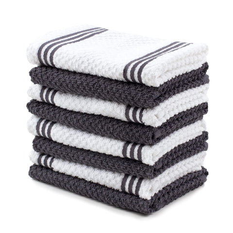 Sticky Toffee dishcloth set eight in gray and white for everyday cleaning