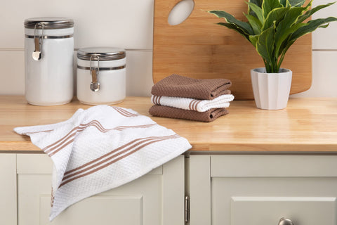 Sticky Toffee solid brown dishcloth 12x12 for everyday messes