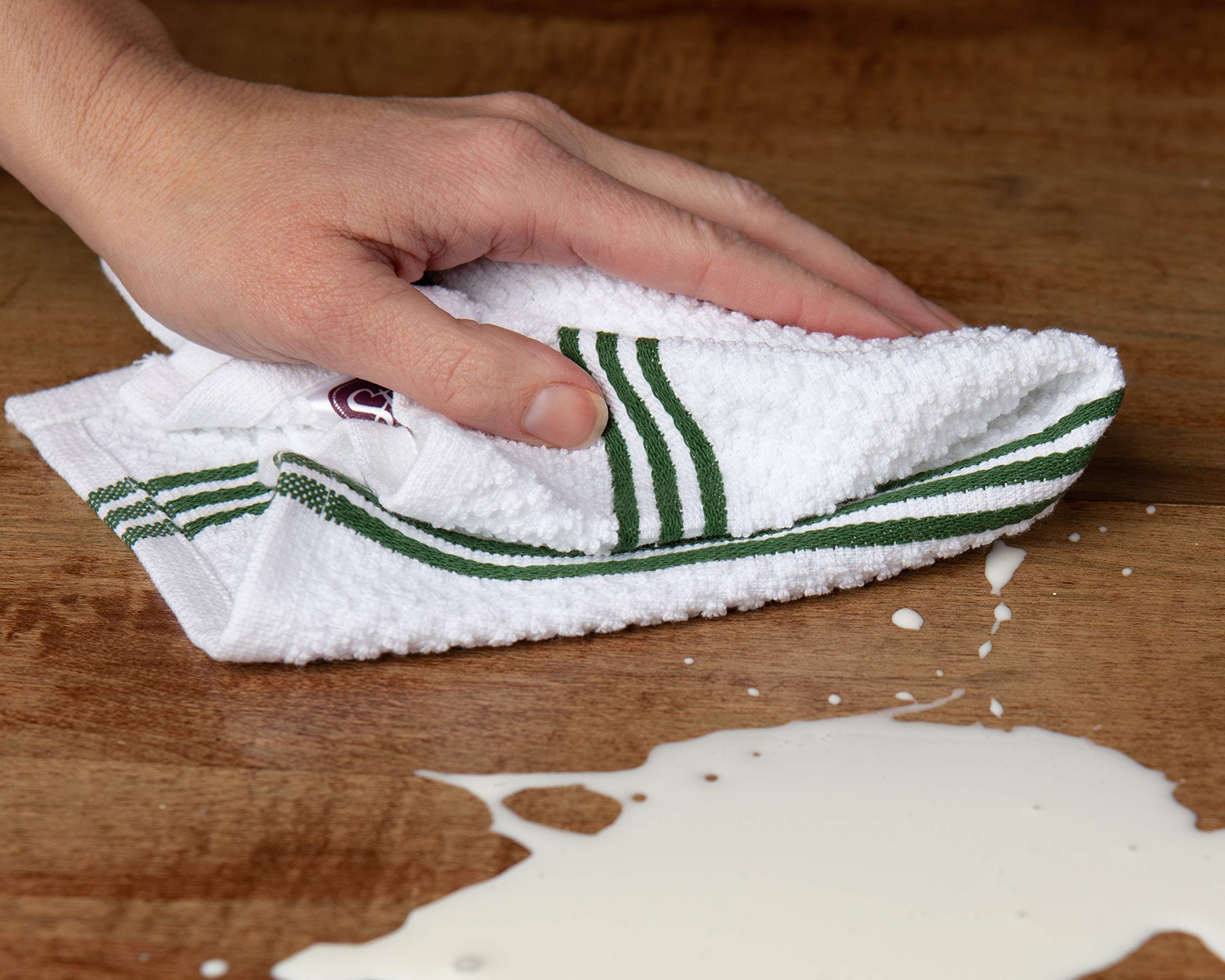 Sticky Toffee dishcloths are machine washable and dryer safe for easy care.