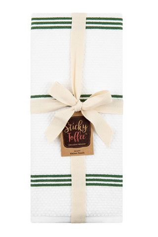 Sticky Toffee machine washable dryer safe towel folded for easy care