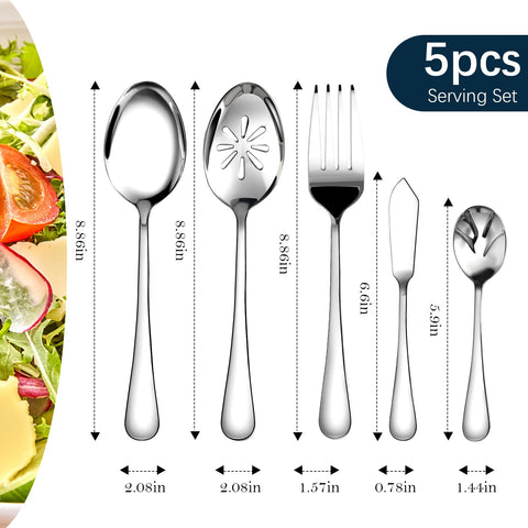 Stilloye 45-piece silverware set teaspoons for precise scooping.