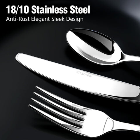 Stilloye eight dinner spoons with balanced weight for smooth dining