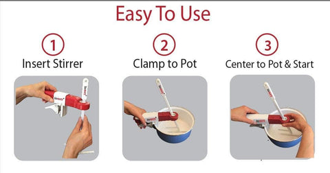 StirMATE Gen3 cordless stirring for long unattended simmering
