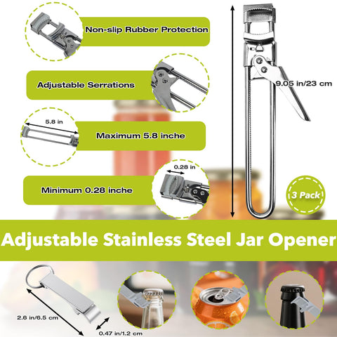 Stitokg adjustable grip opens metal, plastic, and vacuum lids with less effort