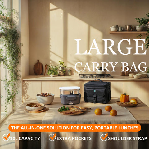 STN Electric Lunch Box stainless steel containers preserve flavors while heating.