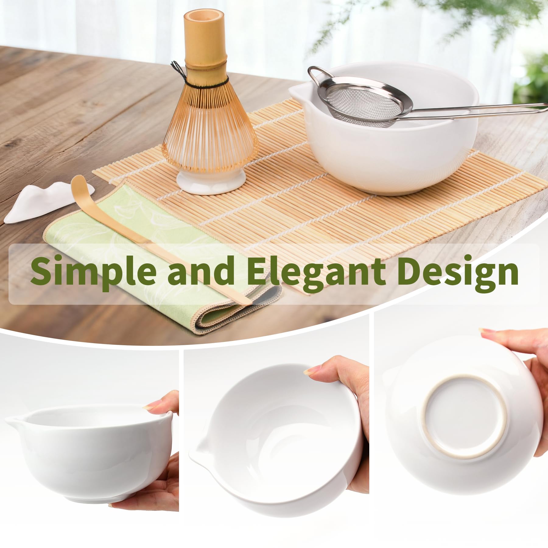 Stngun bamboo whisk with finely pronged design for velvety foam.