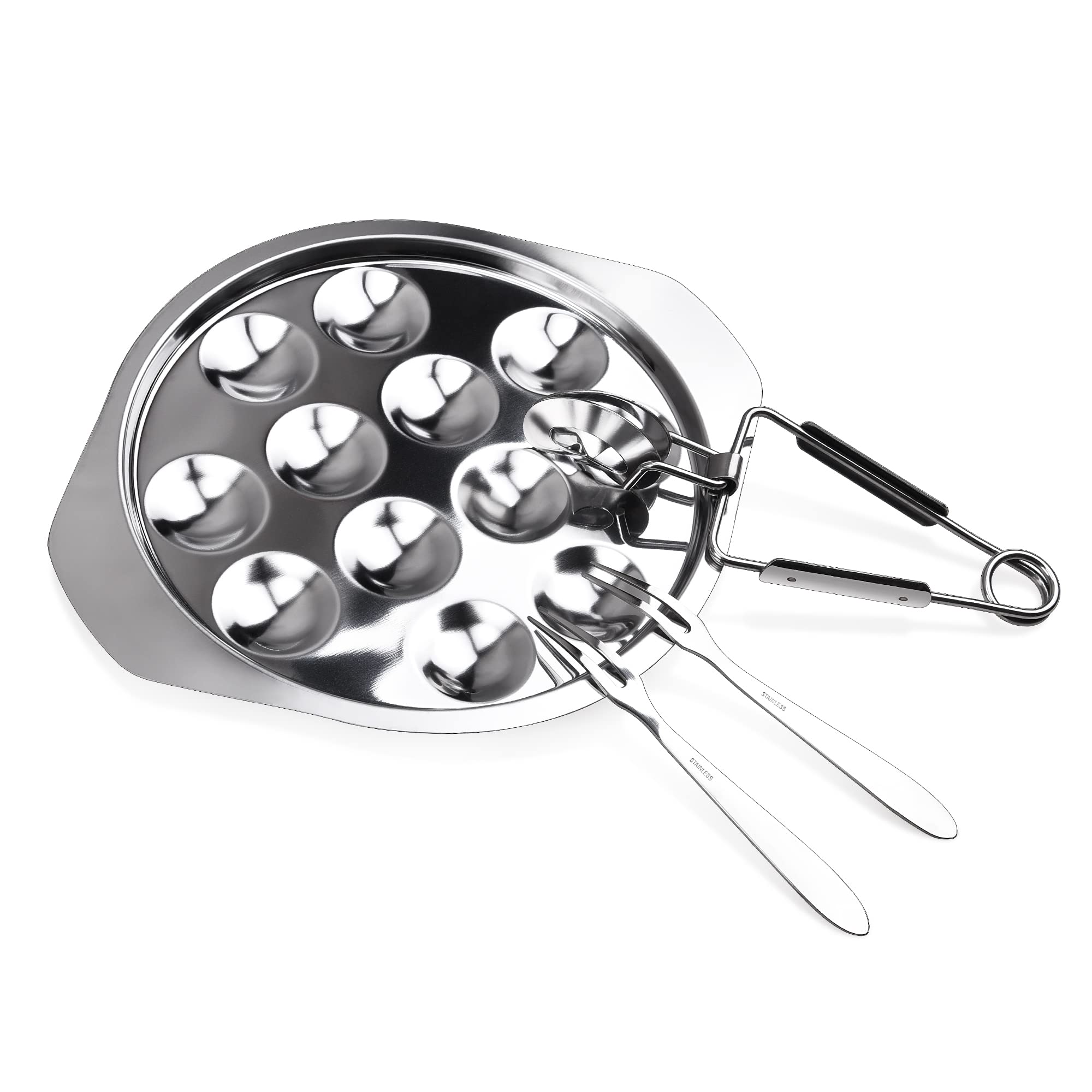 StnKitchExplor escargot tongs for precise serving of snail portions