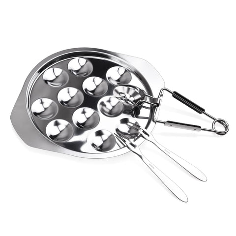 StnKitchExplor escargot tongs for precise serving of snail portions