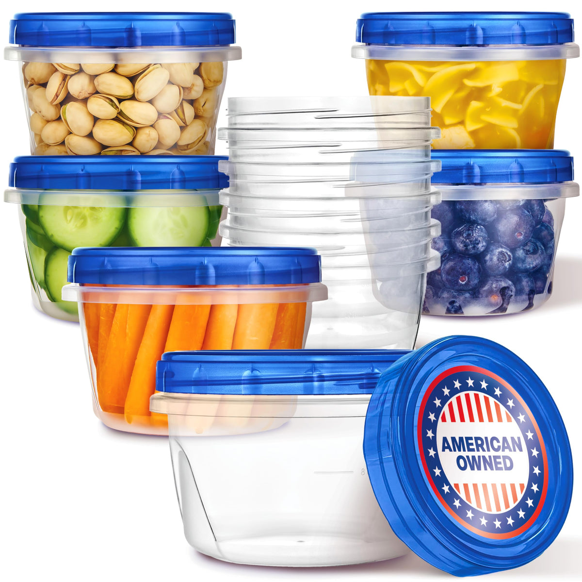 Stock Your Home 16oz container with twist-top lid for airtight storage