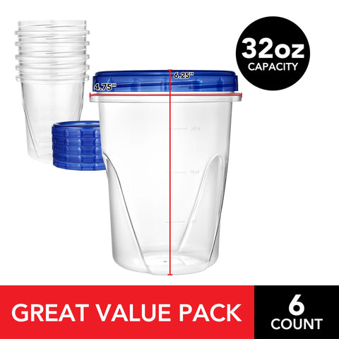 Stock Your Home 32oz leftovers containers ideal for family-size meals