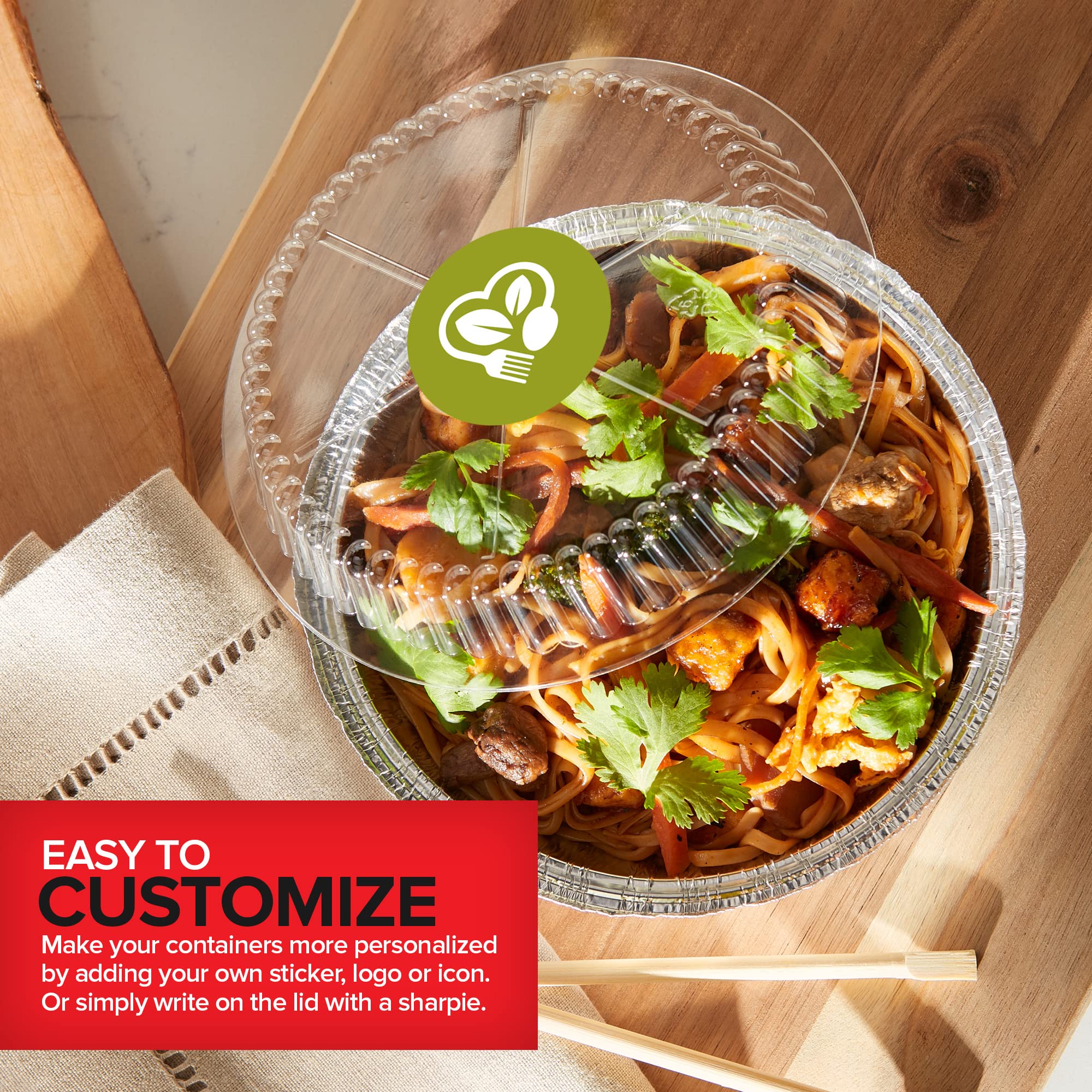 Stock Your Home 40-pack pie pans with lids, ideal for bulk baking.