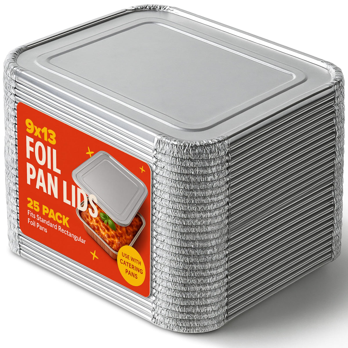 Stock Your Home 9x13 lid cover securely seals half-size pans for heat retention.