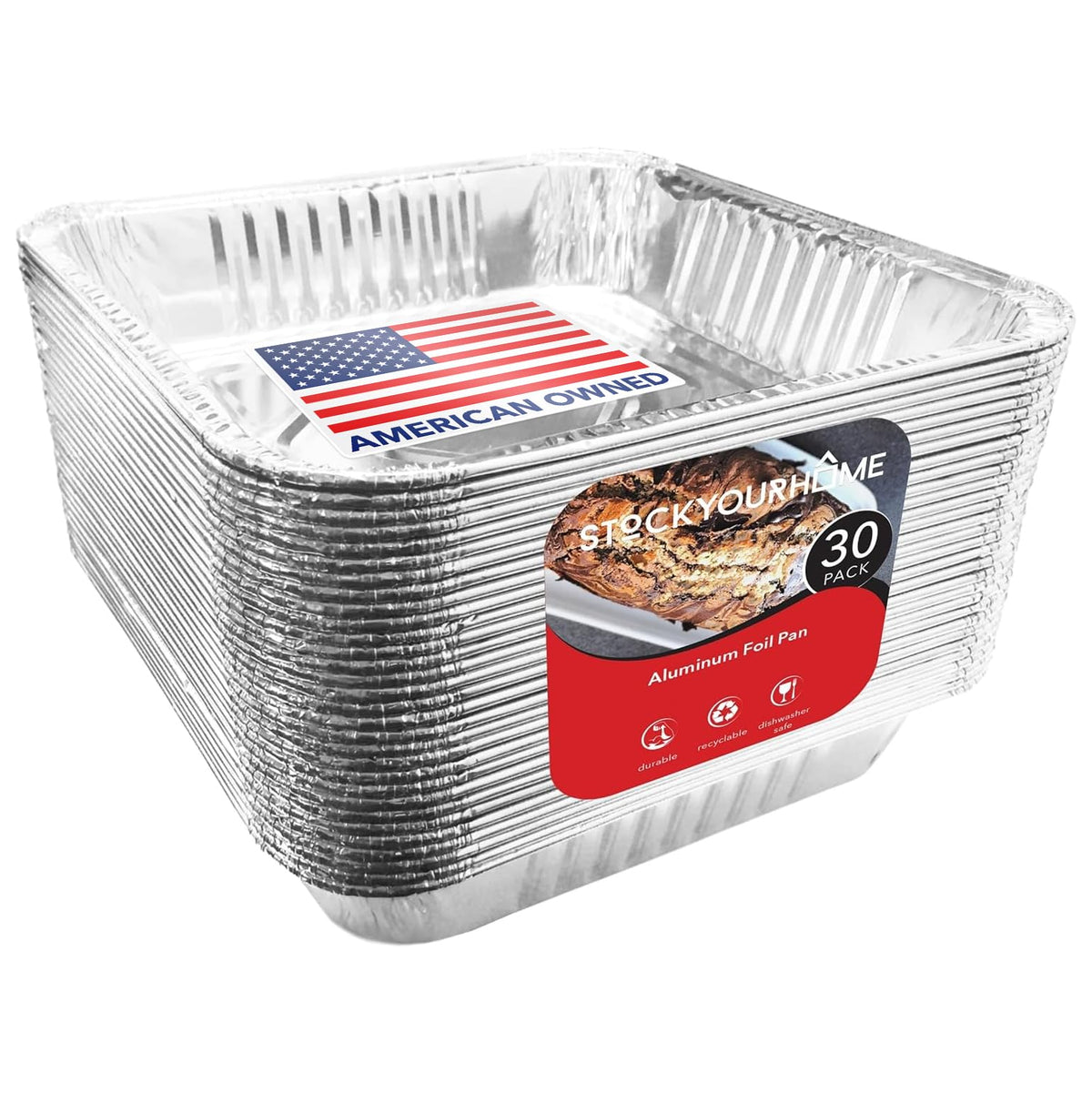 Stock Your Home 9x9 pans top view for easy prep and portioning