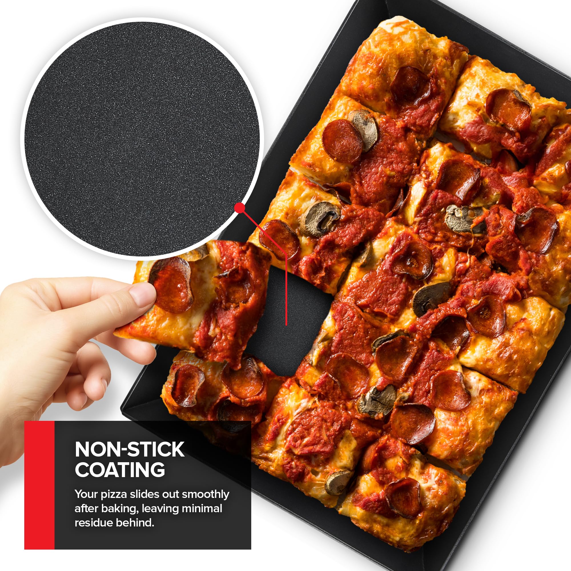 Stock Your Home aluminum bakeware is built to last with a durable non-stick coating.