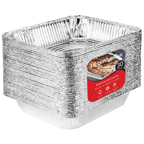 Stock Your Home aluminum pans 9x13, sturdy disposable pans for baking, grilling, or catering.