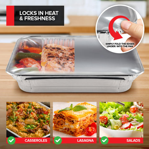 Stock Your Home catering lids are stackable for organized event storage.