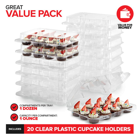 Stock Your Home clear dome lid protects frosting during transport and display