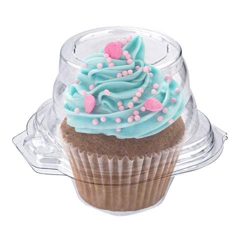 Stock Your Home clear cupcake container front view for appealing display.