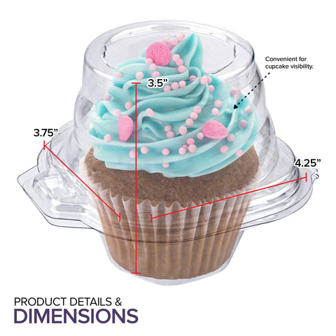 Stock Your Home cupcake container stackable design saves space in storage.
