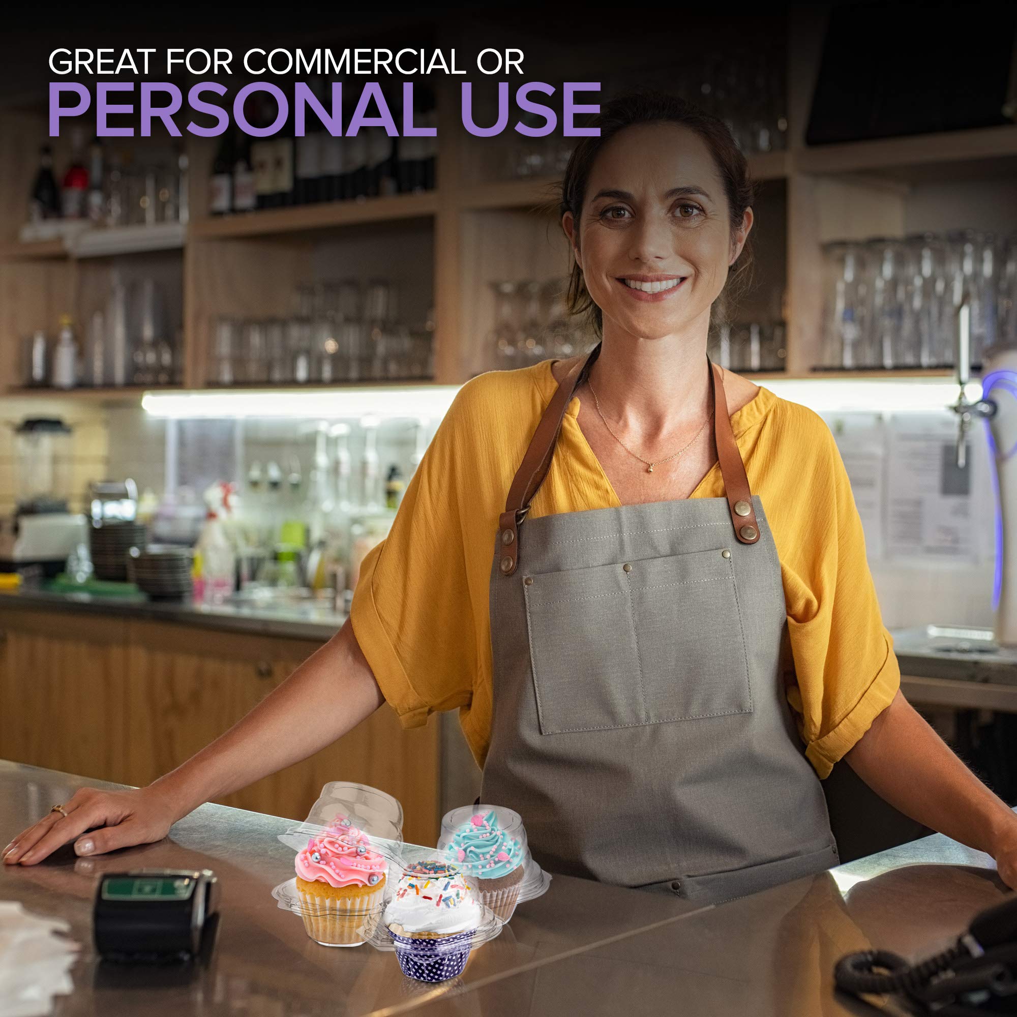 Stock Your Home cupcake container top space for custom labels or logos