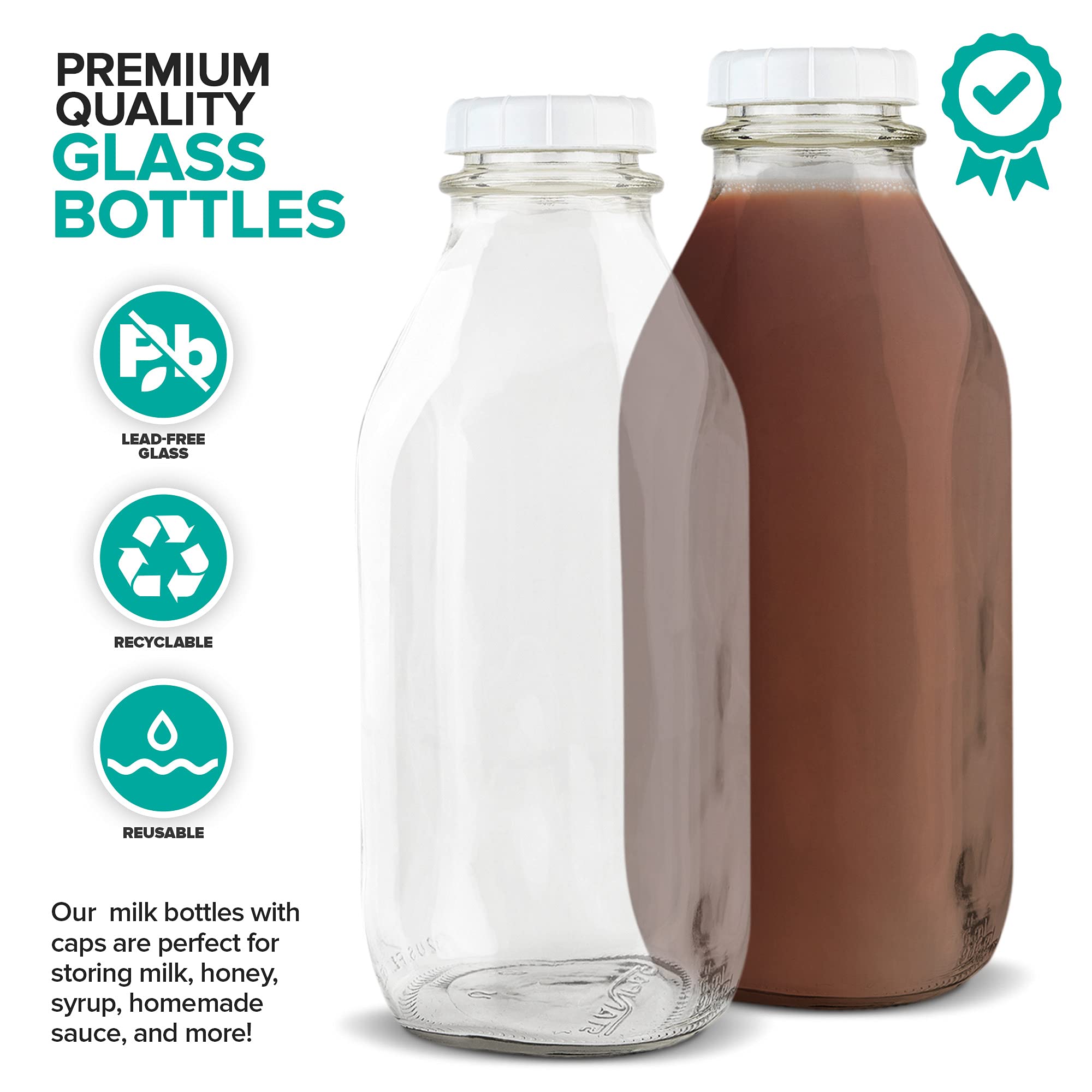 Stock Your Home food-grade glass bottle for versatile kitchen storage.
