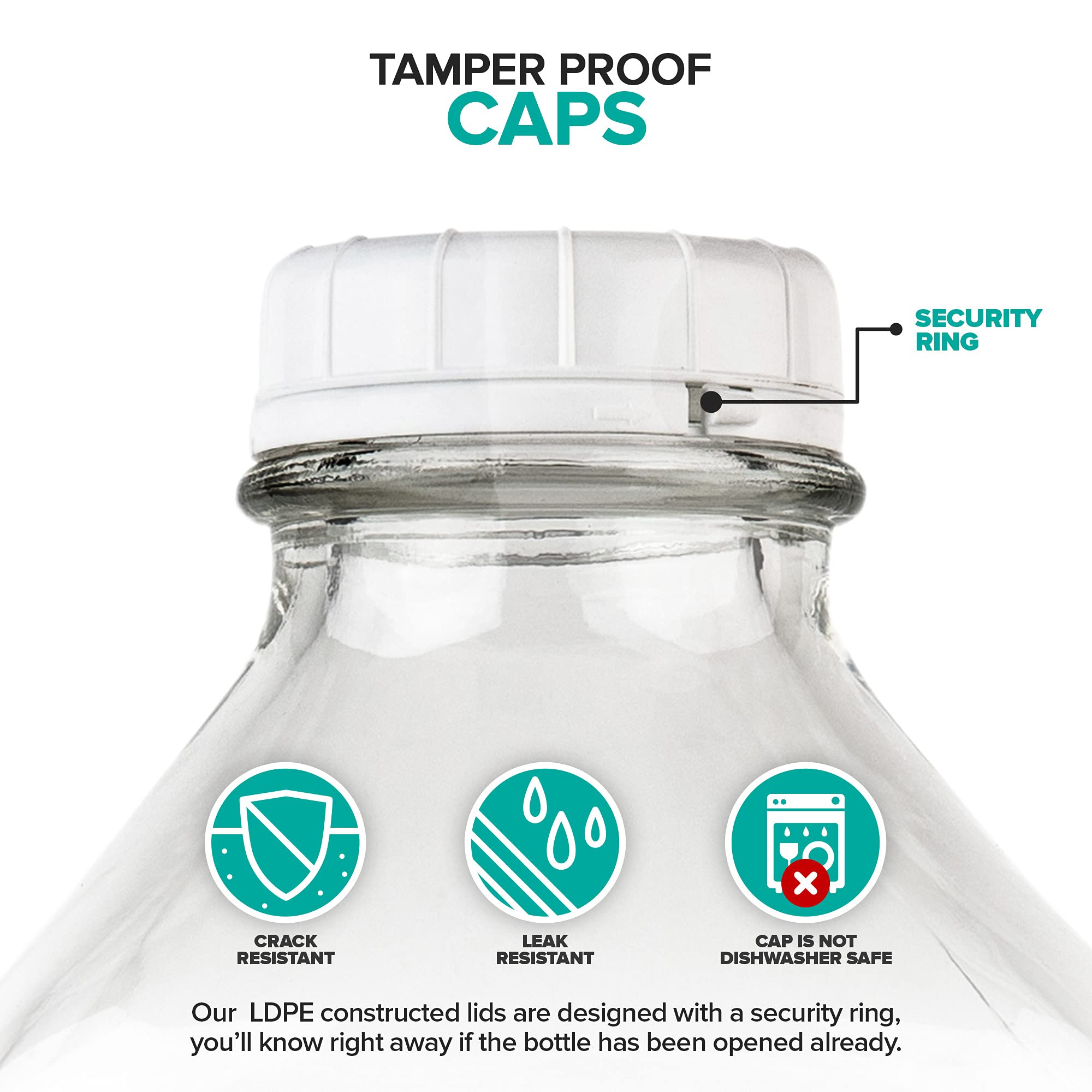 Stock Your Home glass bottle with lid keeps odors away and is easy to clean.