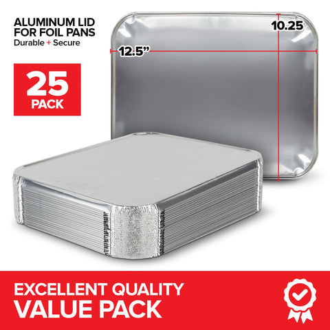 Stock Your Home half-size pan lid securely seals for safe transport.