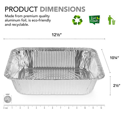 Stock Your Home half-size steam table deep pan, ideal for organized catering and takeout prep.