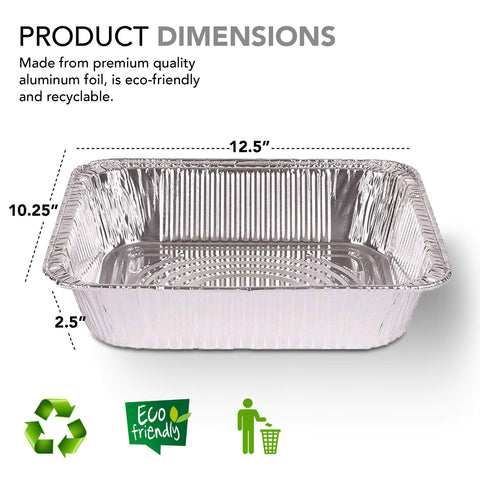 Stock Your Home heavy-duty aluminum pans offer oven-safe durability for baking and serving.