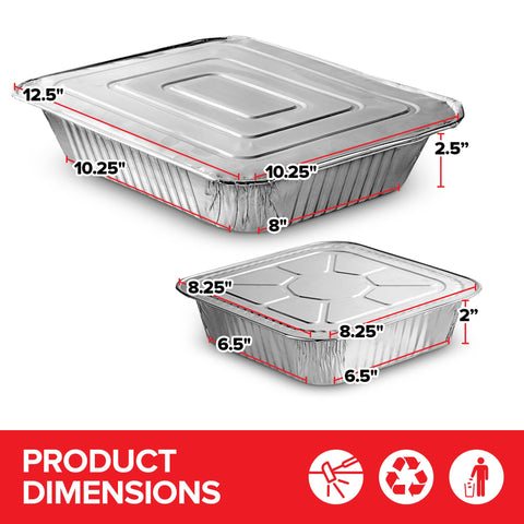 Stock Your Home heavy-duty aluminum trays offer sturdy performance for oven-to-table meals.
