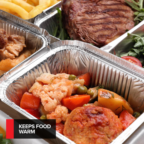 Stock Your Home holiday serving pans help present meals neatly during festive gatherings.