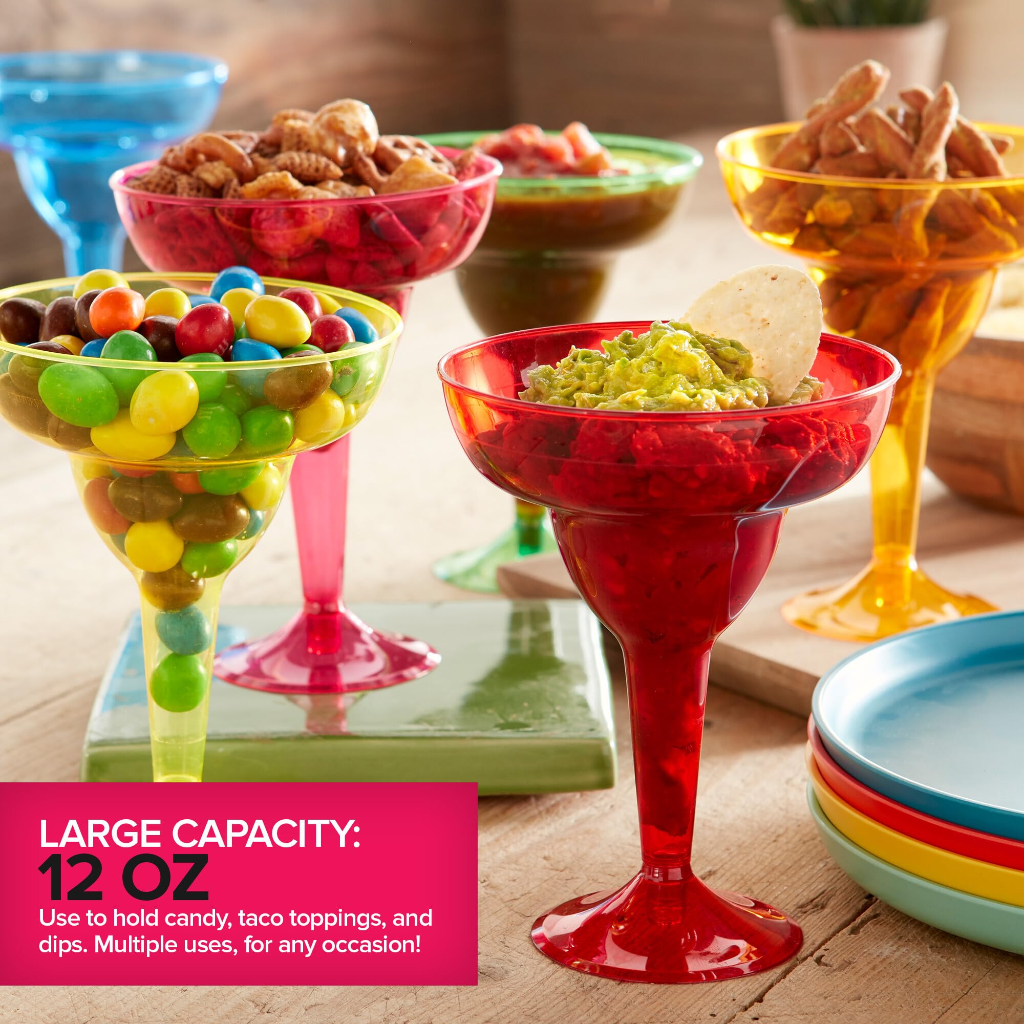 Stock Your Home blue 12oz margarita glass for poolside fun