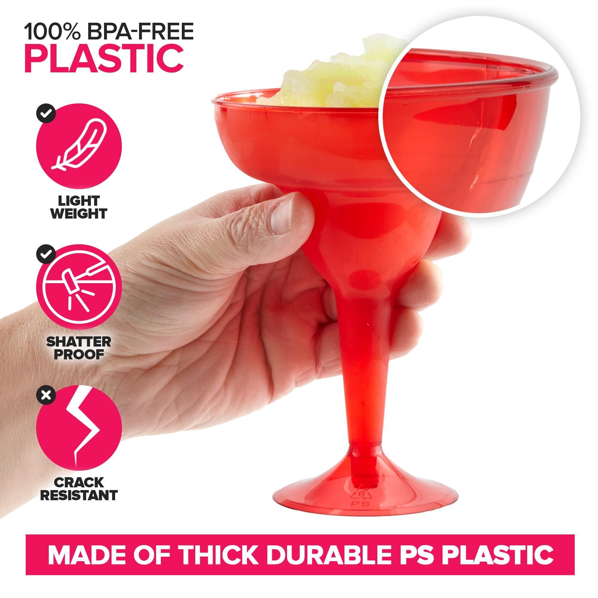 Stock Your Home orange 12oz margarita glass for summer gatherings
