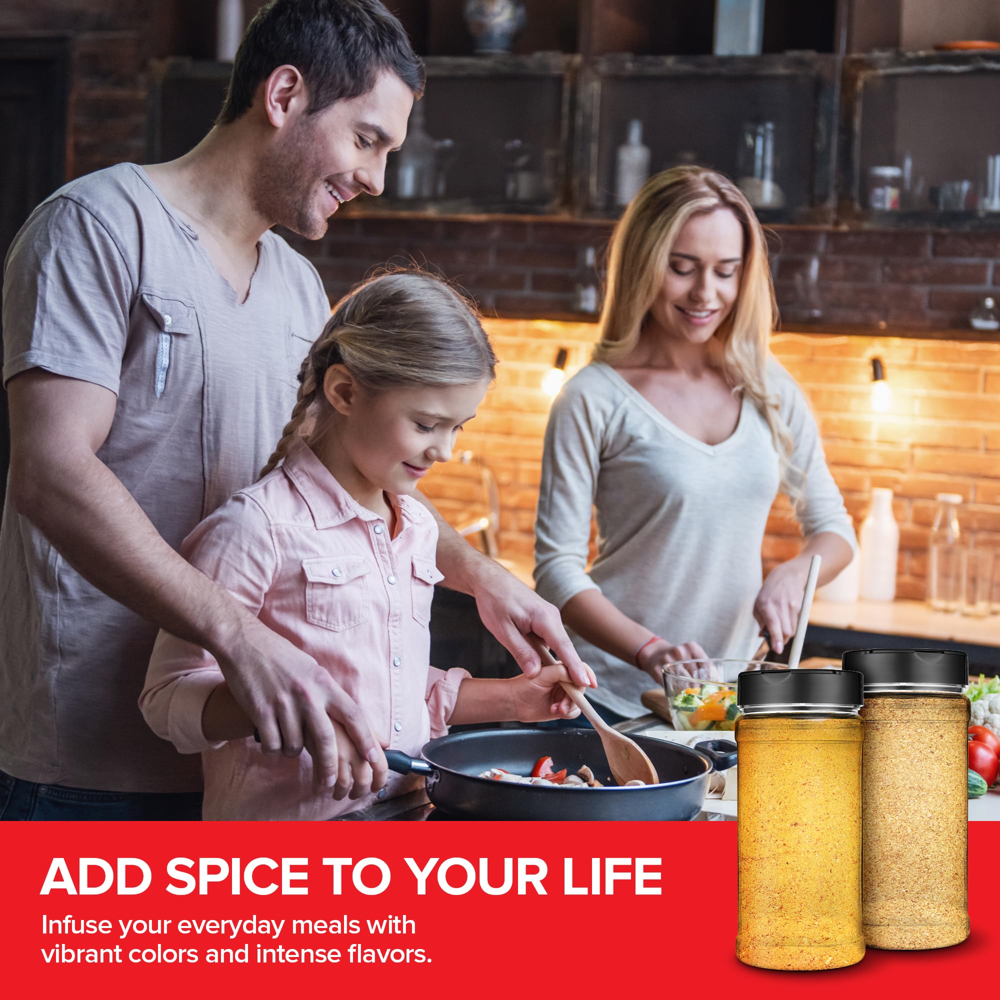 Stock Your Home versatile jar for spices, herbs, beads, or glitter.