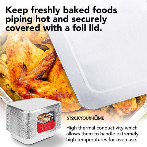 Stock Your Home oven and freezer safe pans simplify reheating and storage.