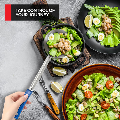 Stock Your Home 6oz black unslotted spoon for versatile scooping.