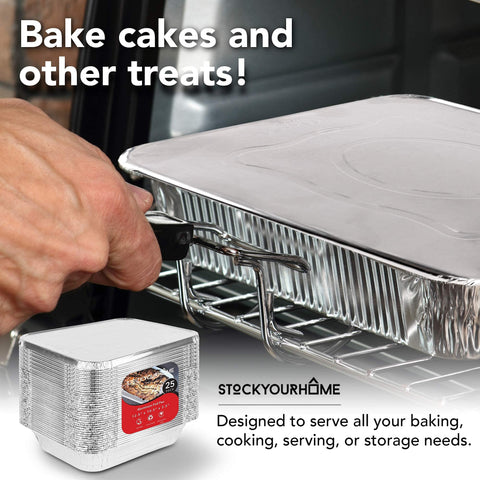 Stock Your Home recyclable foil pans simplify cleanup after events and gatherings.