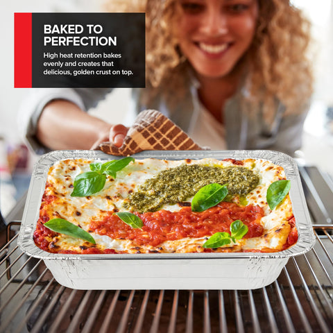 Stock Your Home baking pans suitable for sheet cakes, lasagna, and brownies.