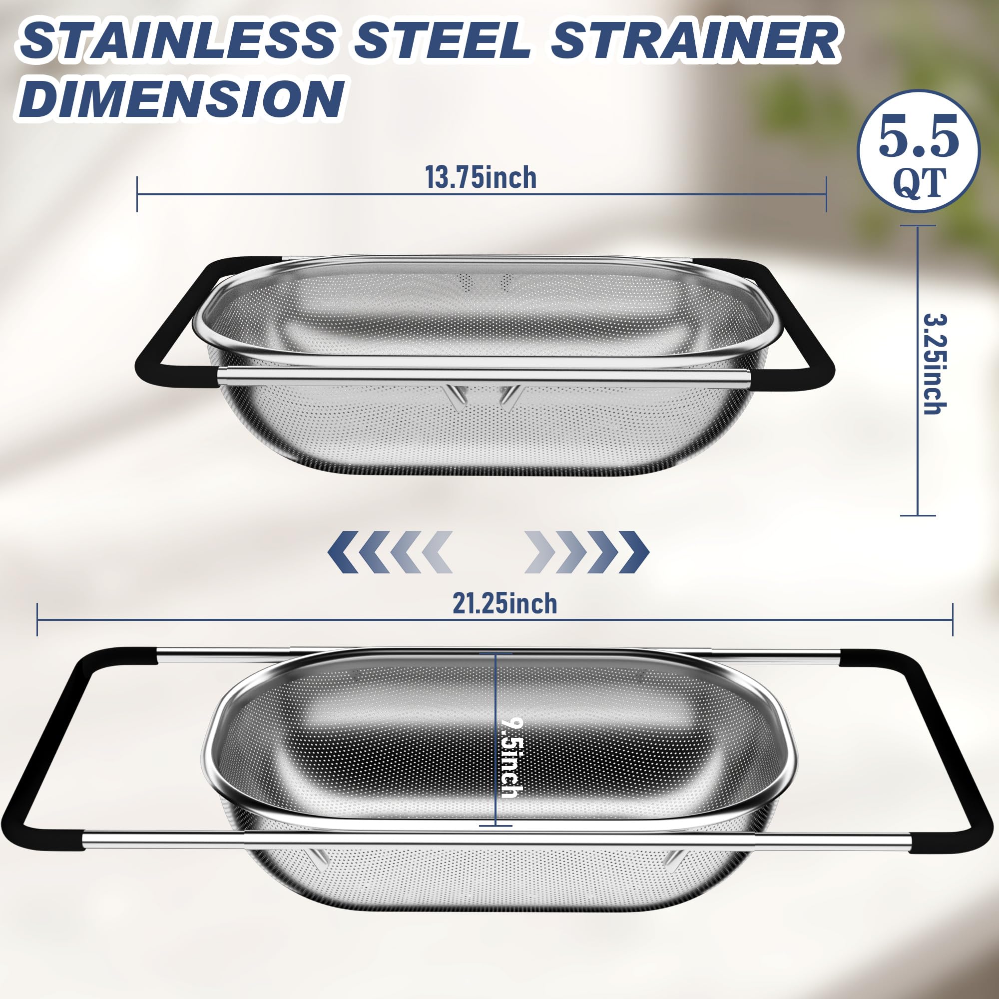StockPot colander is dishwasher safe for quick, effortless cleanup