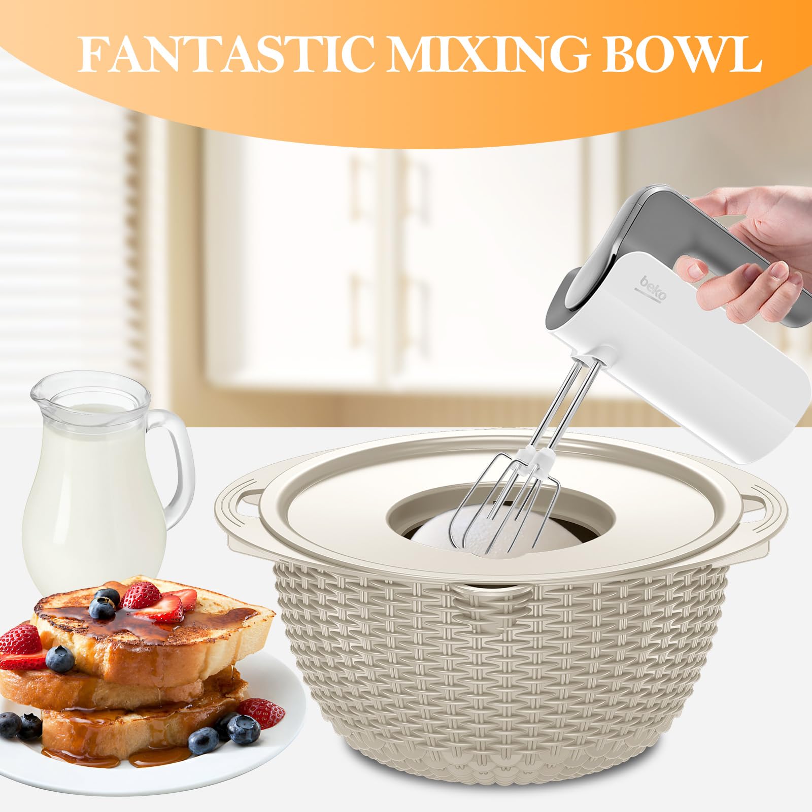 Stockpot large prep bowl with lid for mixing, chilling, and storage.