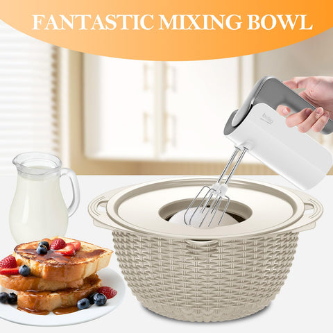 Stockpot large prep bowl with lid for mixing, chilling, and storage.
