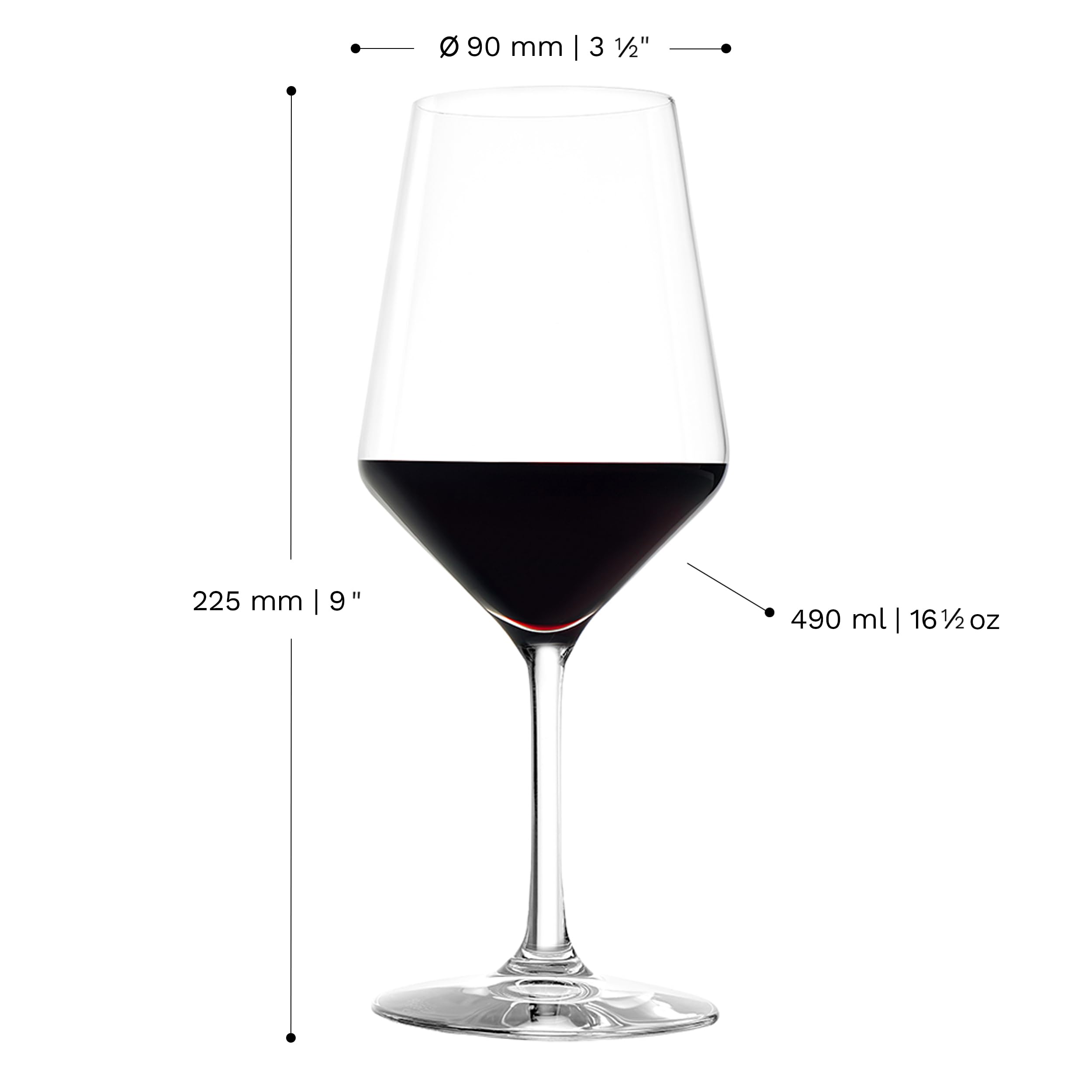 Close-up of Stölzle Lausitz Revolution glass highlighting aroma release.