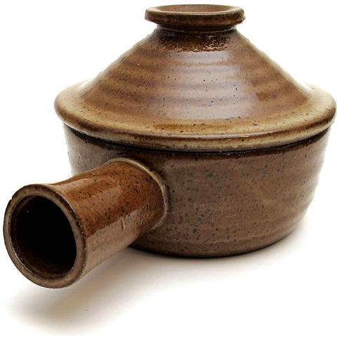Stoneware Wave Microwave Cooker domed lid for even heat distribution.