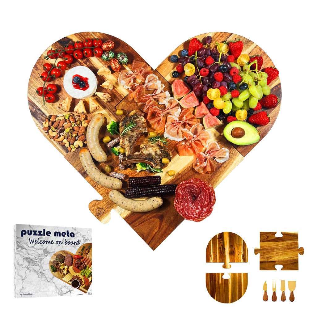 Stoneandegg large charcuterie board set with modular piece assembly for flexible layouts.